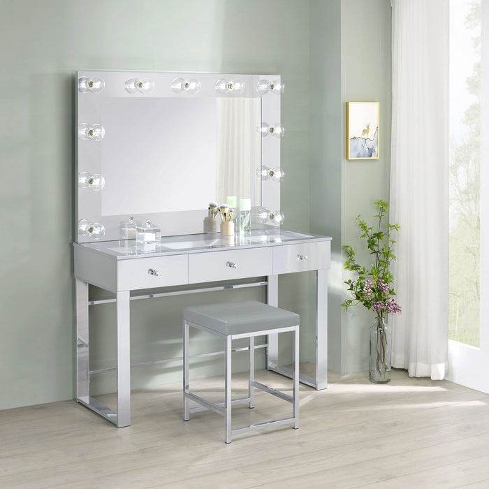 Umbridge Makeup Vanity Table with LED Mirror Set