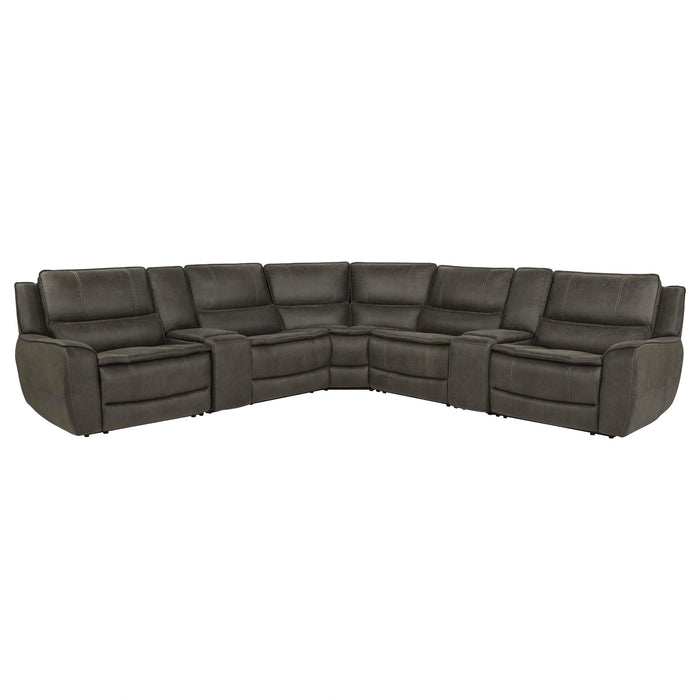 Marcell Modular Power Reclining Sectional - Bobby Furniture (Gaithersburg, MD)