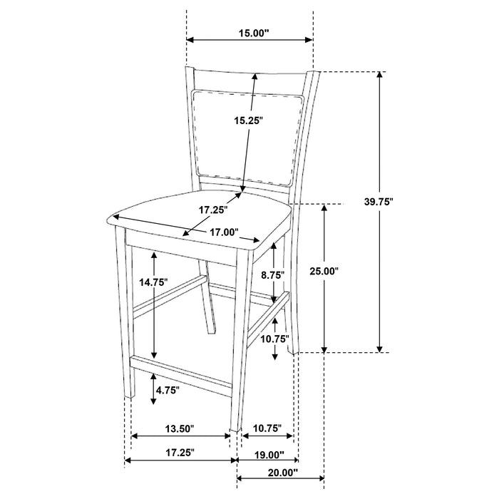 Jaden Counter Height Dining Set (Table and 4 Chair)