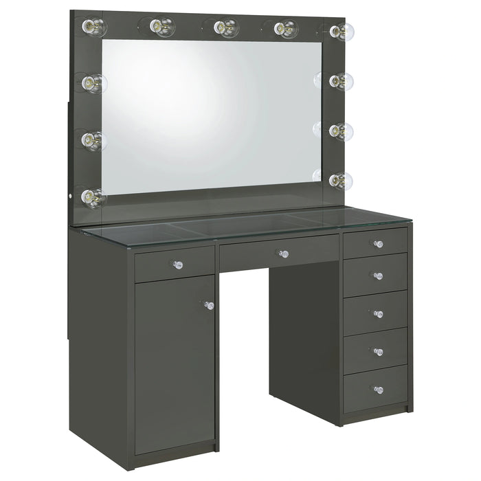 Acena Makeup Vanity Table with LED Mirror Set