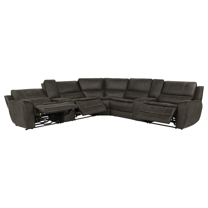 Marcell Modular Power Reclining Sectional - Bobby Furniture (Gaithersburg, MD)