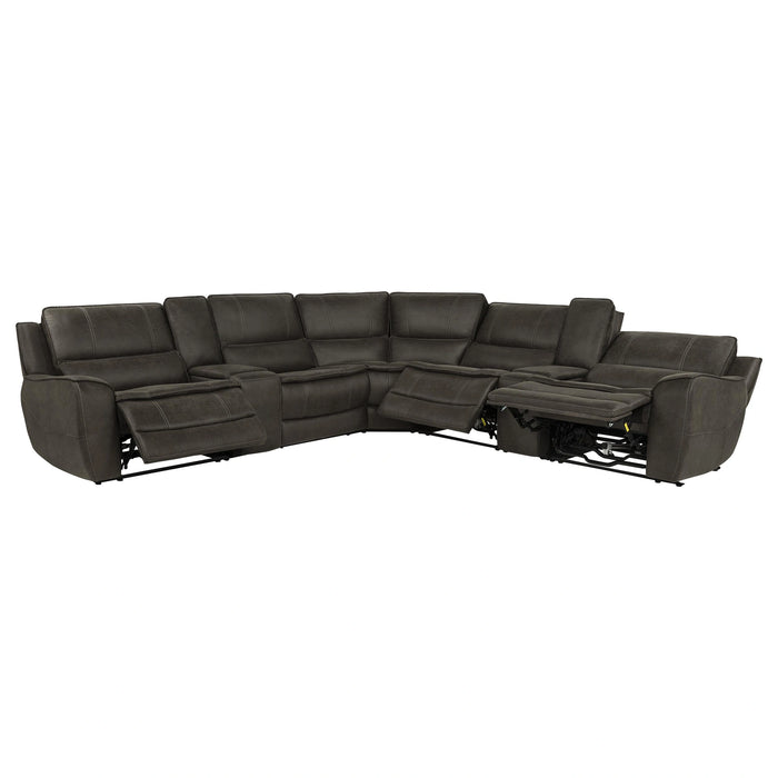 Marcell Modular Power Reclining Sectional - Bobby Furniture (Gaithersburg, MD)