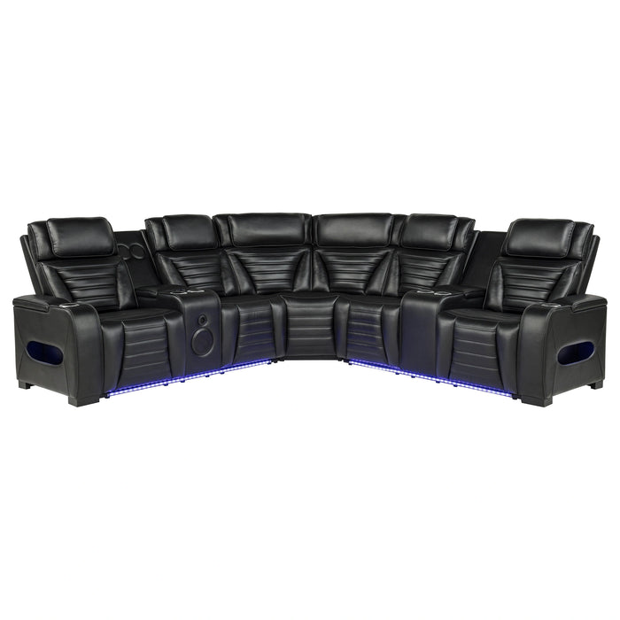 Zuma Dual Power Reclining Sectional Sofa - Bobby Furniture (Gaithersburg, MD)
