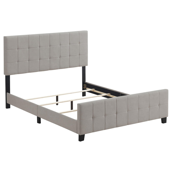 Fairfield Queen Upholstered Panel Bed Beige image