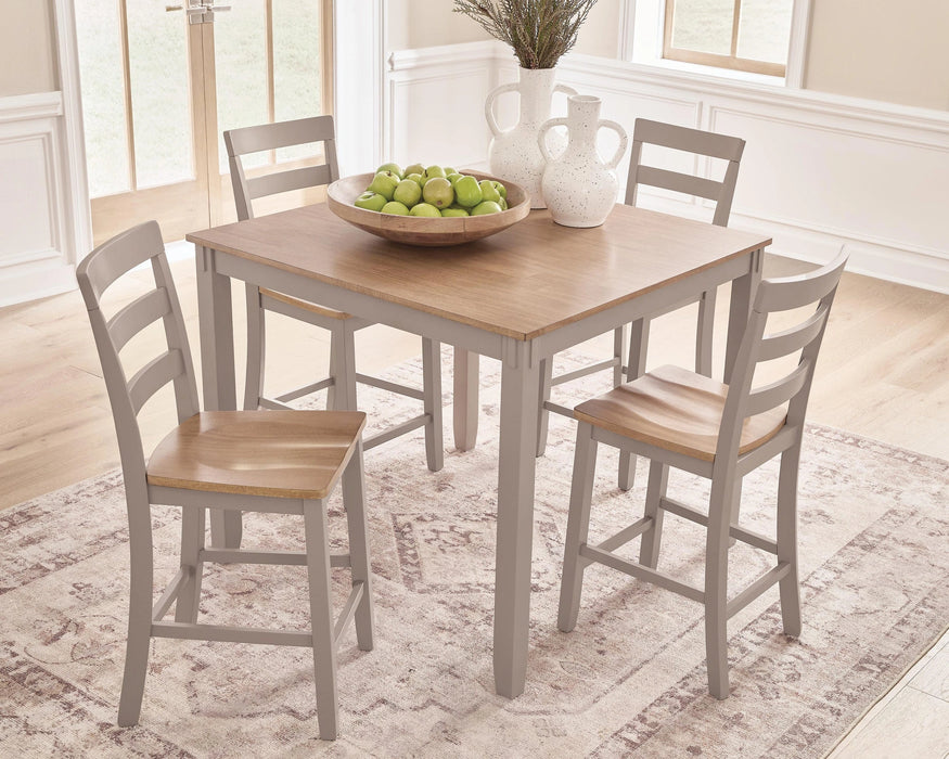 Harperfeld Counter Height Dining Table and 4 Counter Stools