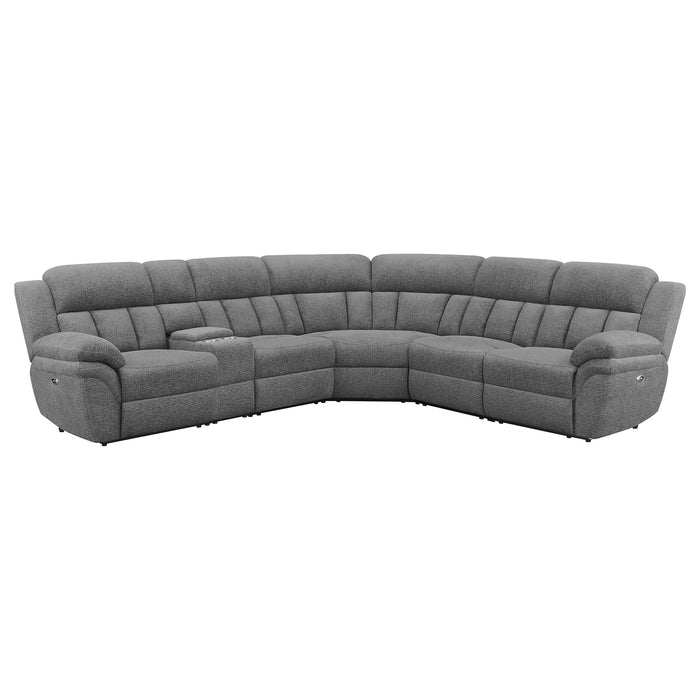 Bahrain Modular Power Reclining Sectional Sofa (Armless Chair, Armless Return Piece, Console, Left Return Piece, Right Return Piece and Wedge)