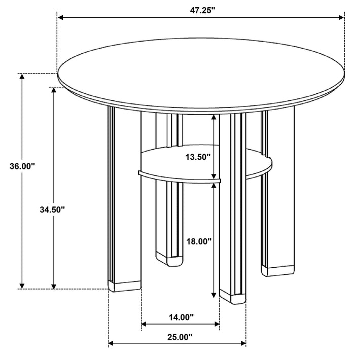 Ottowa Counter Height Dining Set (Table and 4 Chair)