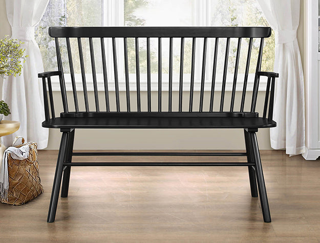 JERIMIAH SPINDLEBACK BENCH BLACK