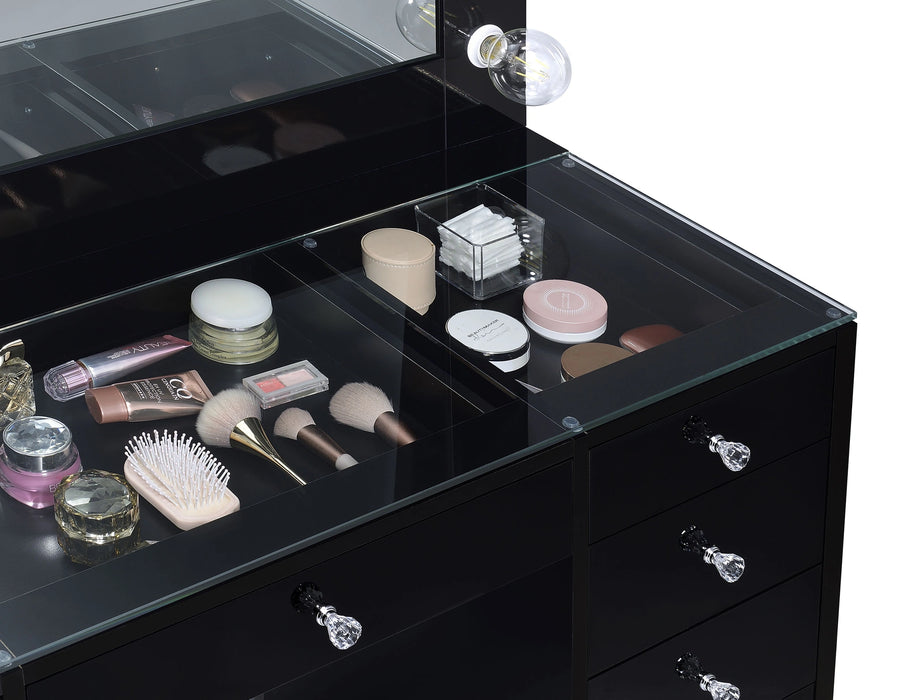 Acena Makeup Vanity Table with LED Mirror Set