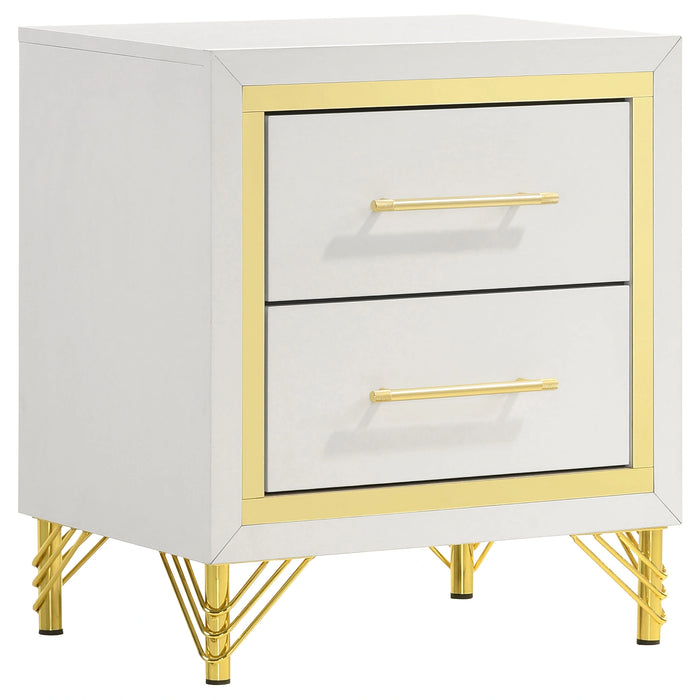 Lucia 5 Pc Bedroom Set (Queen Bed, Nightstand, Dresser, Mirror and Chest)