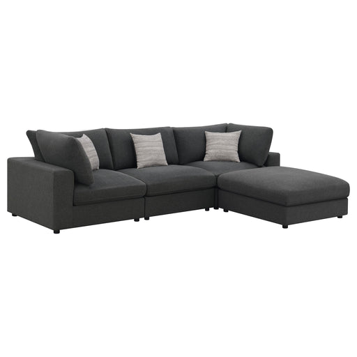 Serene 4-piece Upholstered Modular Sectional Charcoal image