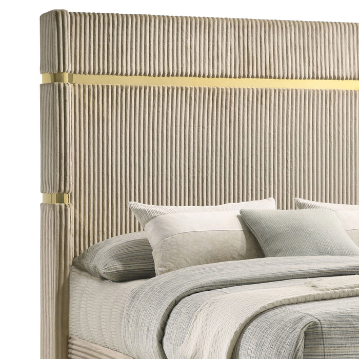 Lucia 5 Pc Bedroom Set (Queen Bed, Nightstand, Dresser, Mirror and Chest)