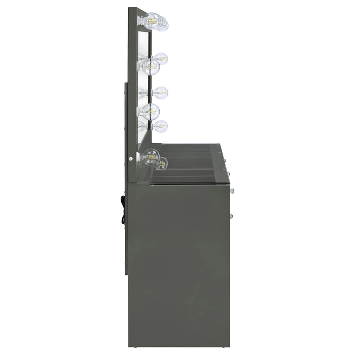 Acena Makeup Vanity Table with LED Mirror Set