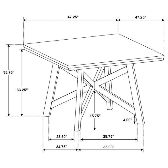 Canfield Counter Height Dining Set (Table and 4 Chair)