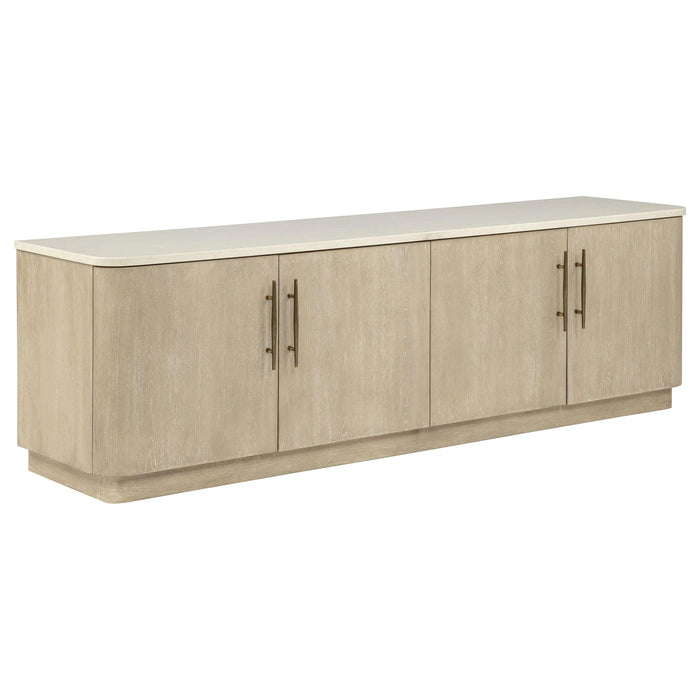 Lucaire 4-Door TV Stand - Bobby Furniture (Gaithersburg, MD)