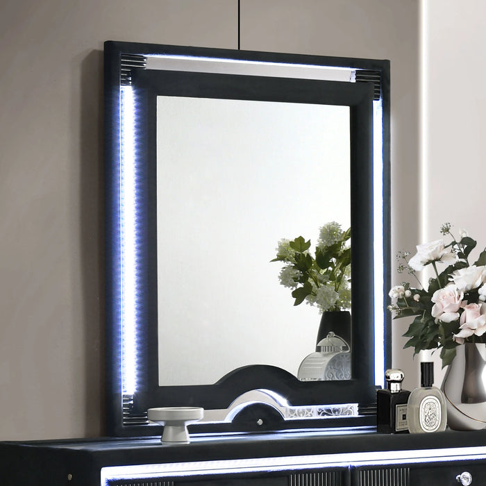 Ravenne Velvet Upholstered LED Dresser Mirror