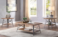 Ikram Weathered Oak & Sandy Black Coffee Table - Bobby Furniture (Gaithersburg, MD)