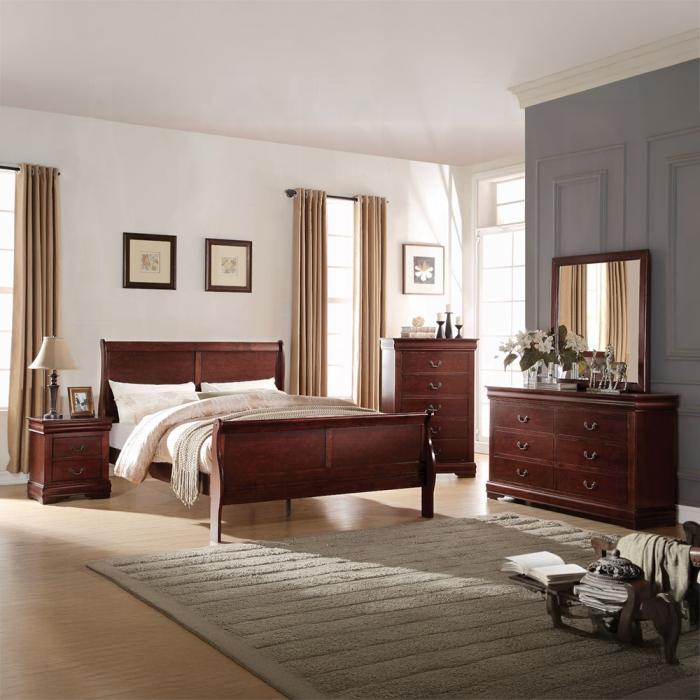 Louis Philippe Cherry Mirror - Bobby Furniture (Gaithersburg, MD)