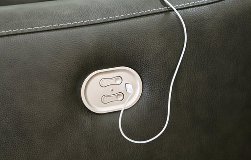 Center Line Power Reclining Sectional Loveseat - Bobby Furniture (Gaithersburg, MD)