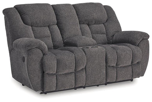 Foreside Reclining Loveseat with Console - Bobby Furniture (Gaithersburg, MD)