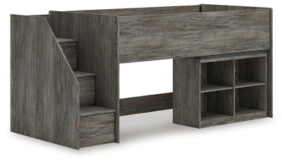 Frandern Loft Bed with Bookcase Storage