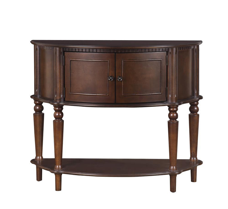 Brenda Console Table with Curved Front Brown