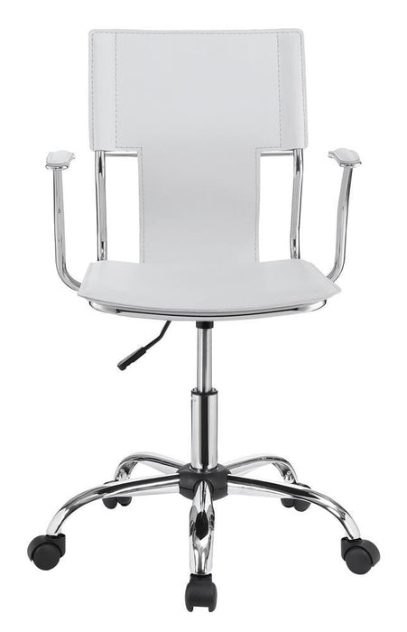 Himari Adjustable Height Office Chair White and Chrome