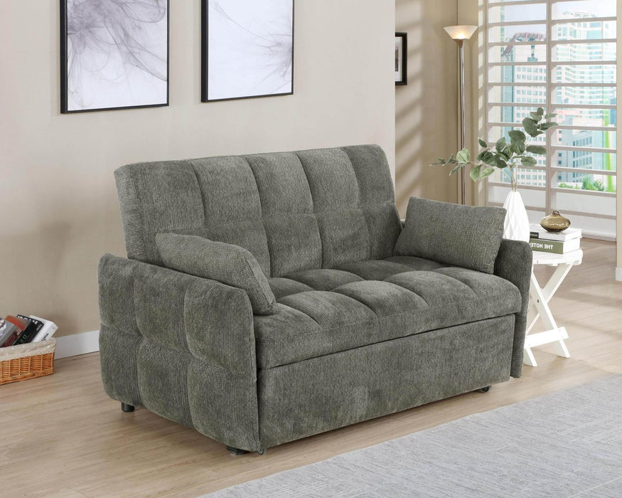 Cotswold Tufted Cushion Sleeper Sofa Bed Light Grey & Dark Grey