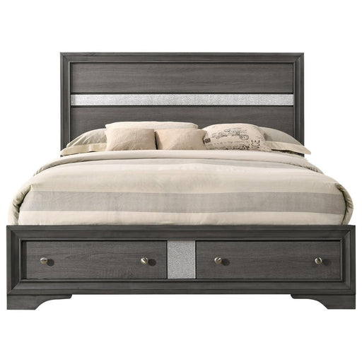 Crown Mark Regata Queen Storage Bed in Grey image