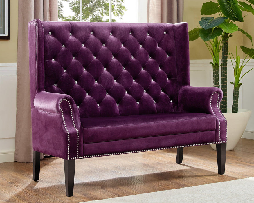 ODINA LOVESEAT CHAIR PURPLE image