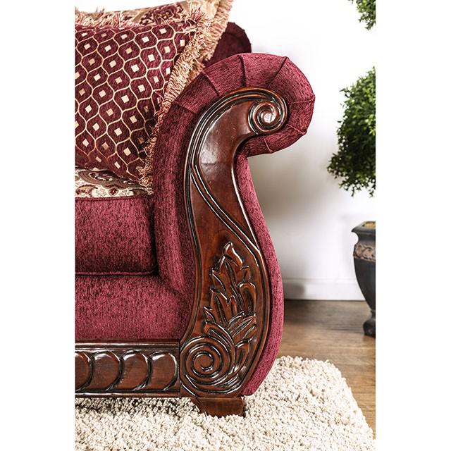 TABITHA Wine Love Seat, Wine