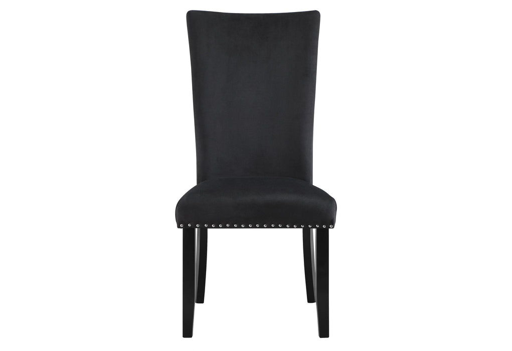 D03 BLACK VELVET DINING CHAIR