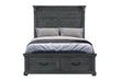 TATUM GREY QUEEN BED WITH STORAGE - Bobby Furniture (Gaithersburg, MD)
