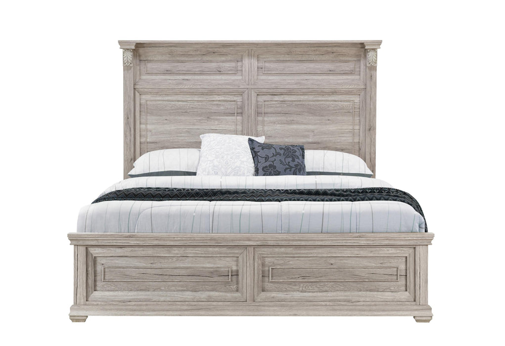 TATUM NATURAL KING BED WITHOUT STORAGE - Bobby Furniture (Gaithersburg, MD)