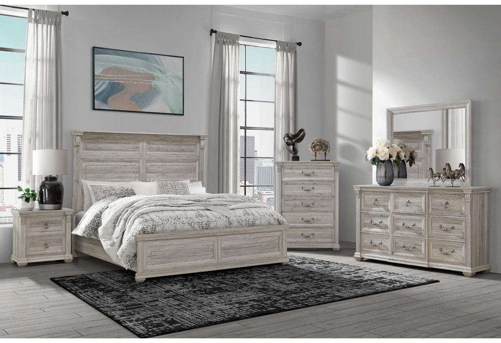 TATUM NATURAL KING BED GROUP WITHOUT STORAGE - Bobby Furniture (Gaithersburg, MD)