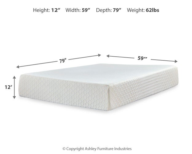 Chime 12 Inch Memory Foam Mattress in a Box - Bobby Furniture (Gaithersburg, MD)
