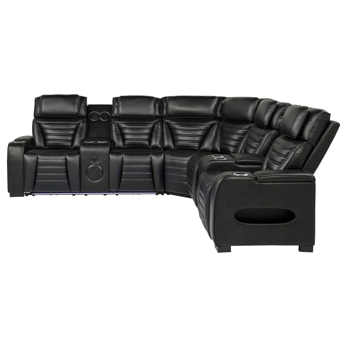 Zuma Dual Power Reclining Sectional Sofa - Bobby Furniture (Gaithersburg, MD)