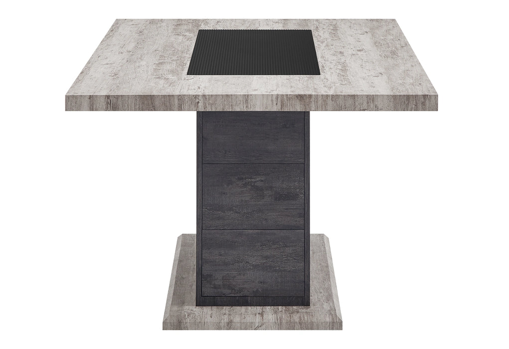 D8030 Dining Table with Storage Drawers and Storage Door