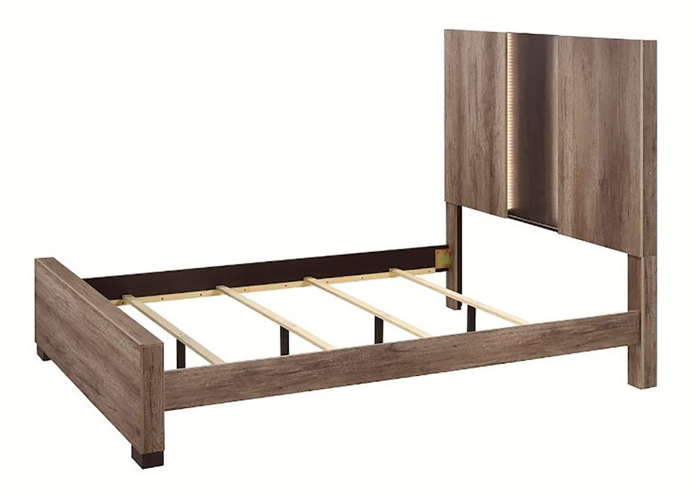 Crown Mark Furniture Rangley Queen Panel Bed in Brown B6830-Q