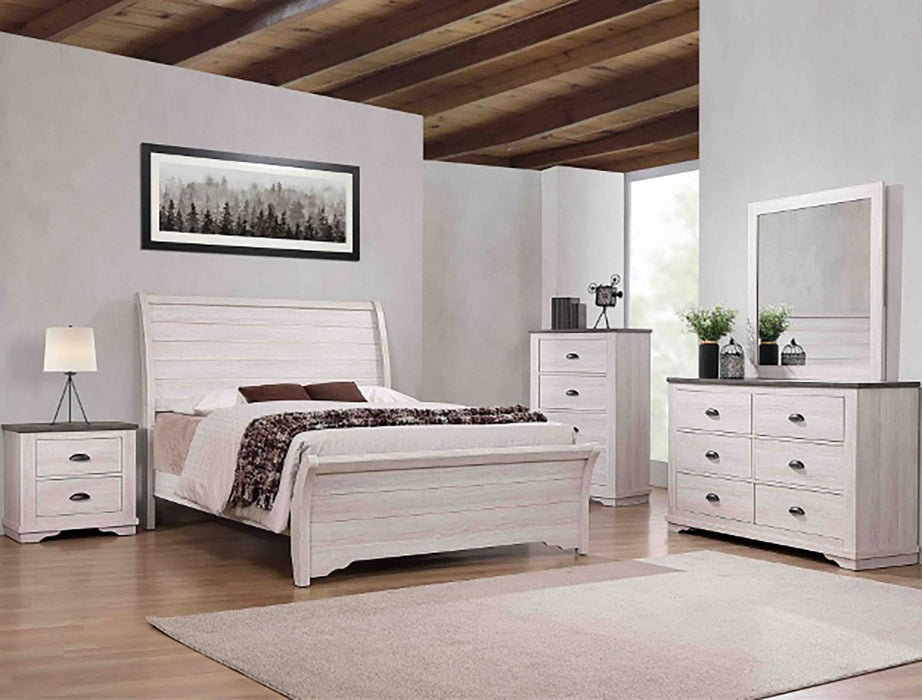 Crown Mark Furniture Coralee 6 Drawer Dresser in White