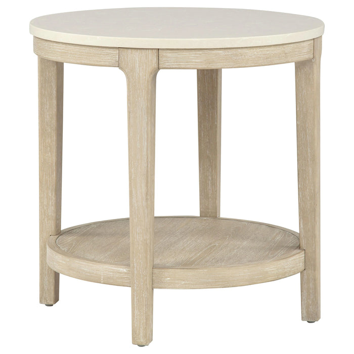 Lucaire Round End Table - Bobby Furniture (Gaithersburg, MD)
