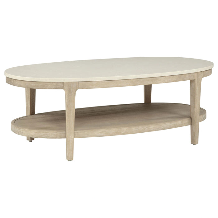 Lucaire Oval Coffee Table - Bobby Furniture (Gaithersburg, MD)