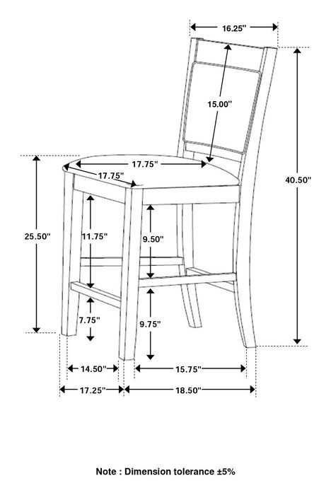 Dewey Counter Height Dining Set (Table and 4 Chair)