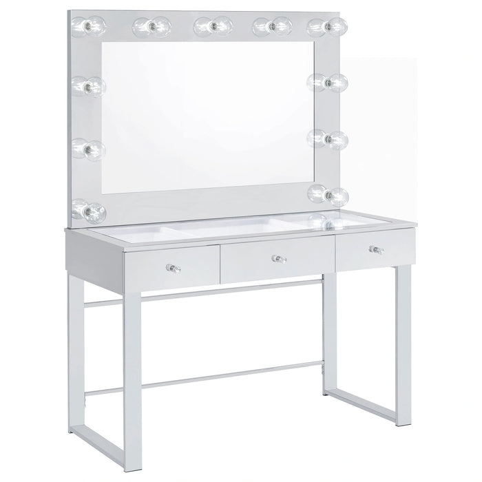 Umbridge Makeup Vanity Table with LED Mirror Set