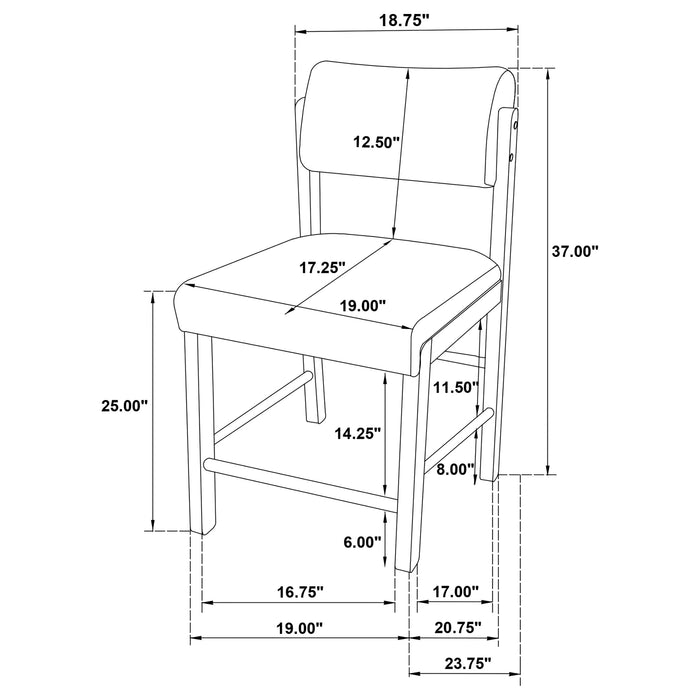 Kehoe Counter Height Dining Chair of 2