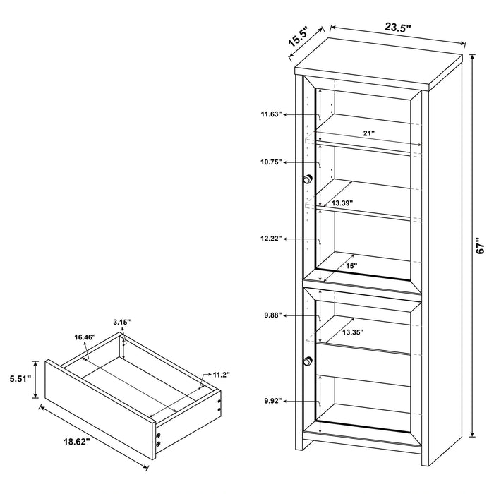 Denison Entertainment Center (TV Stand and 2 Media Tower)