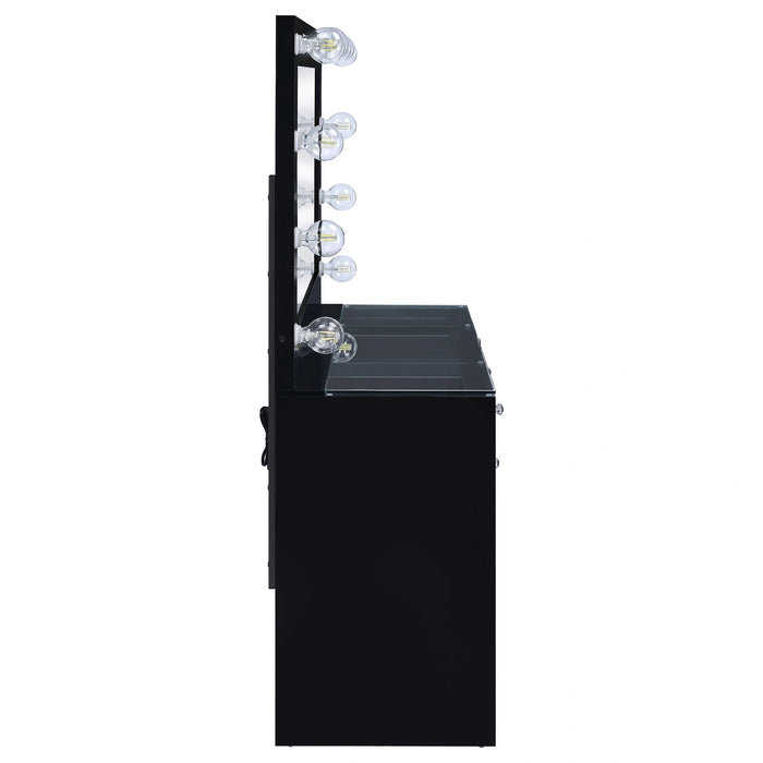 Acena Makeup Vanity Table with LED Mirror Set