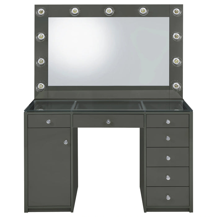 Acena Makeup Vanity Table with LED Mirror Set