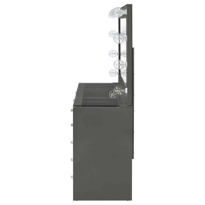 Acena Makeup Vanity Table with LED Mirror Set