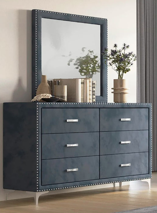 Crown Mark Furniture Lucinda Dresser Mirror in Gray